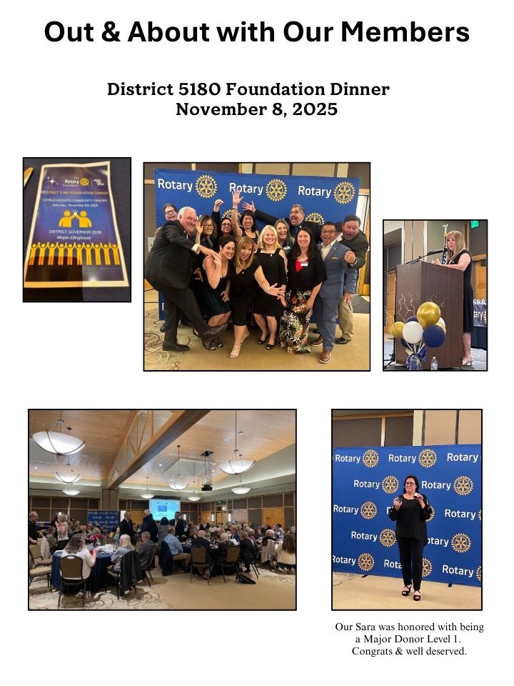 Attending District 5180 Foundation Dinner Rotary Club Of Greater